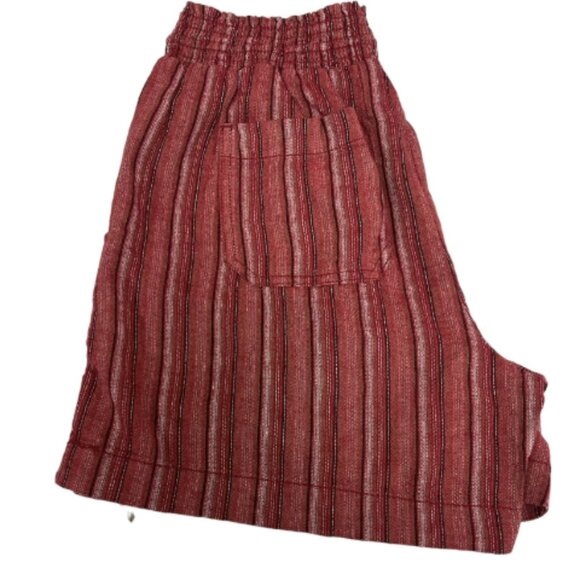Briggs Womens Summer Pull On Shorts Size XL Red Stripe - Picture 3 of 3